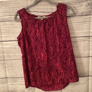 Cold water creek small tropical pink tank top